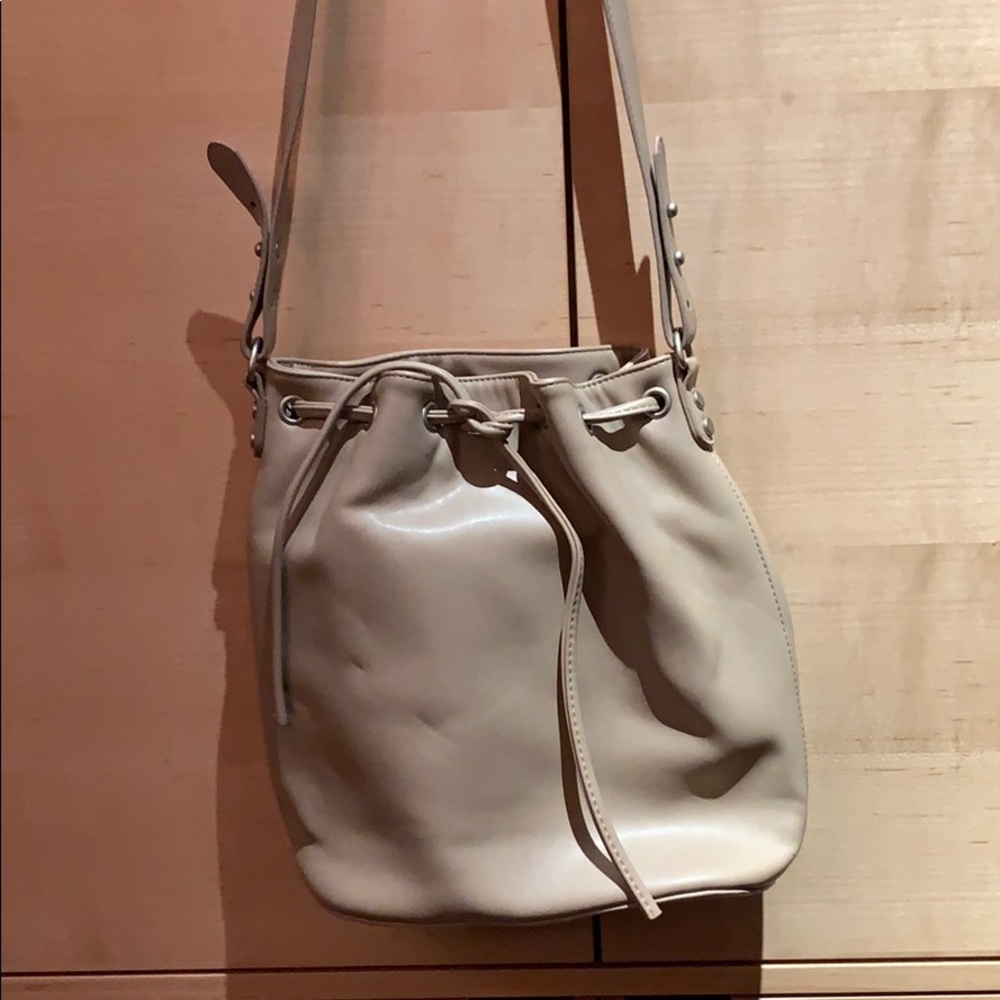 Urban Outfitters Tan Leather Bucket Bag